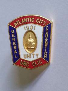 1991 UBC Clic Carpenters Atlantic City Conv. Lapel Pin  