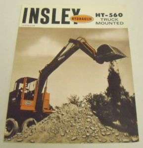 Insley 1965 HT 560 Truck Mounted Crane Sales Brochure  