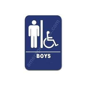  Restroom Sign Handicap Boys Sign Blue 1512: Home 