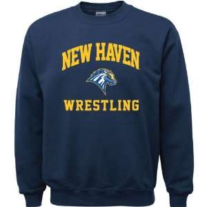  New Haven Chargers Navy Youth Wrestling Arch Crewneck 