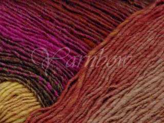 Kureyon from Noro is a classic, pure wool yarn in amazing color 