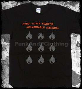 Stiff Little Fingers   Inflamable Material   official t shirt   FAST 