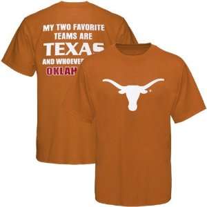   Texas Longhorns Burnt Orange Favorite Teams T shirt: Sports & Outdoors