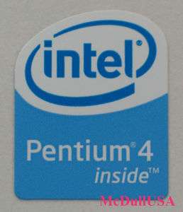 Intel Pentium 4 P4 CPU Case Label Sticker 1 x 3/4 NEW  