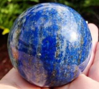   LAPIS LAZULI & PYRITE SPHERE REIK MAGICK PROTECTS FROM PSYCHIC ATTACKS