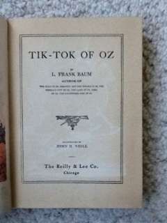 TIK TOK OF OZ Reilly & Lee c.1914 Baum Neill 12 COLORS RARE WIZARD VG 