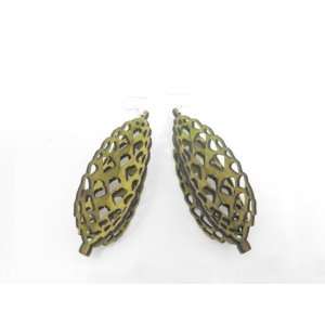  Lemon Yellow 3D Pine Cone Wooden Earrings GTJ Jewelry