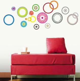 decor accents self adhesive wall sticker color circle kr 0018