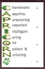 Zodiac/Astrology Sign Acrostic Capricorn Birthday Card  