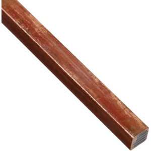 Copper C110 Square Bar, ASTM B187, 1/2 Thick, 1/2 Width, 24 Length 