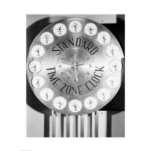  Time zone clock 18.00 x 24.00 Poster Print: Home & Kitchen