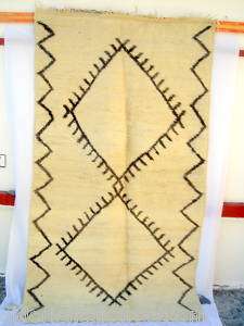 MOROCCAN HIGH ATLAS BERBER RUG which is woven with fine  