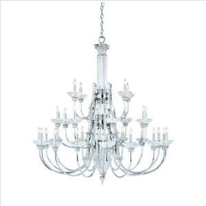  Nulco Lighting Chandeliers 4328 06 Polished Nickel Crystal 