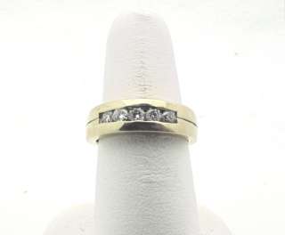 14k White Gold Wedding Diamonds Band Ring 6 g size 6.5  
