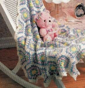 08B CROCHET PATTERN FOR: Classic Hexagon Granny Baby Afghan  