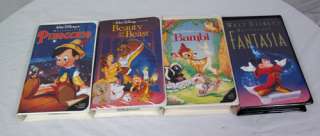 Lot of 4 Assorted Walt Disney Childrens VHS Tape Movies  