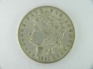 1891 CC $1 Morgan Dollar AU+ /C 717  