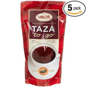 Valor Taza To Go, Drinking Chocolate, Liquid, 13.52 Ounce Packages 