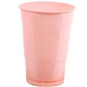  Baby Pink Plastic 16 oz. Cup 20 Count: Kitchen & Dining