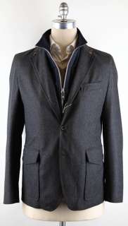 New $1025 Borrelli Gray Jacket 42/52  