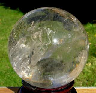159mm (6.3) Huge Clear Quartz Crystal Sphere Ball Rare  
