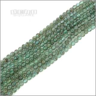 15.5+ Natural Aqua Green Apatite Round Beads ap. 5mm  