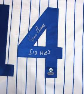 ERNIE BANKS AUTOGRAPHED SIGNED CUBS 512 HRS JERSEY MLB HOLO  