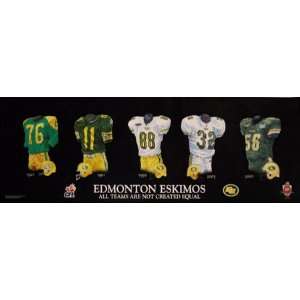  Edmonton Eskimos 5X15 Plaque   Heritage Jersey Print 