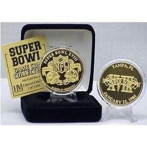  24kt Gold Super Bowl XVIII flip coin: Everything Else