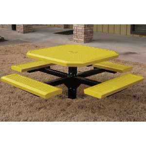   46 in. Octagon Table  3 Attached Seats   Portable
