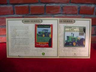 Large JOHN DEERE Farm TRACTOR Fabric PATCHES on DESCRIPTIVE CARDS 