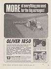 Vintage 1967 OLIVER 1850 WHEATLAND MODEL TRACTOR Advertisement