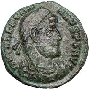 VALENTINIAN I 364AD Authentic Ancient Roman Coin ANGEL VICTORY Green 
