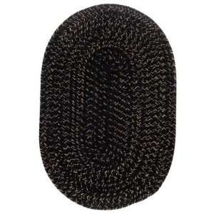 Braided Area Rug Carpet Black Mix 12 x 15 Oval: Home 