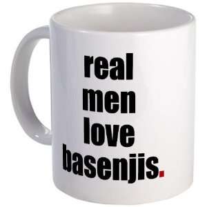  Real Men love Basenjis Pets Mug by CafePress: Kitchen 
