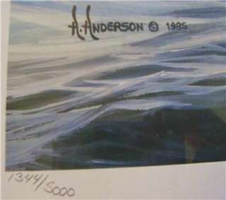   ANDERSON signed DUCKS UNLIMITED print LITHOGRAPH 1344/5000 hunting