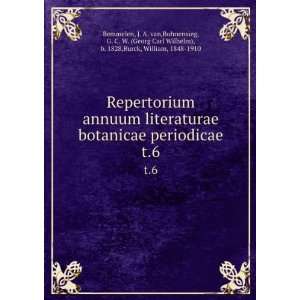  Repertorium annuum literaturae botanicae periodicae. t.6: J. A 
