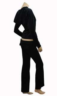 SUPER CUTE VELOUR TRACKSUIT COMFY OUTFITS. SWEATER HAS A HOODIE WITH 