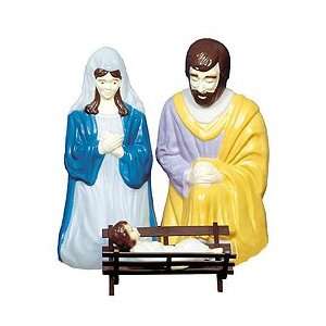  Lighted Outdoor Life Size Nativity Holy Family Blow Mold 