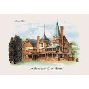  Vintage Art Suburban Club House   02793 2: Home & Kitchen