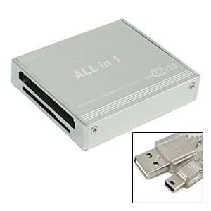   : Silvery USB 2.0 Memory Card Reader Writer for CF SD XD: Electronics