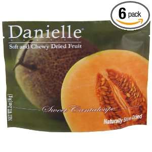 Danielle Sweet Cantaloupe Soft and Chewy Dried Fruit Snacks, 2  Ounce 