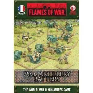    Flames of War   French: 75mm Artillery Battery: Toys & Games