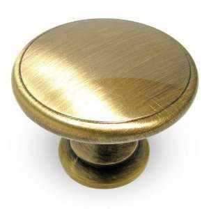 Classic expression   1 3/4 diameter knob with beveled accent in antiq