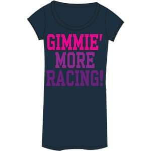 Gimme More Racing Ladies Classic Fit Crew Neck Tee Shirt 