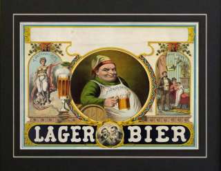 1879 German Lager Beer Bar Pub Sign Poster Print Bier  