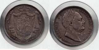 1836 William IV ~ Great Britain Silver ~ Half Crown  
