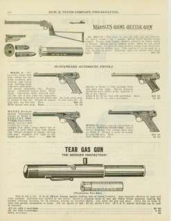 Catalog Page Ad Tear Gas Gun H&R Revolvers Pistols 1939  