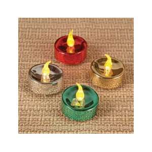  Battery Operated LED Sparkling Tealights (4 Pack): Home 