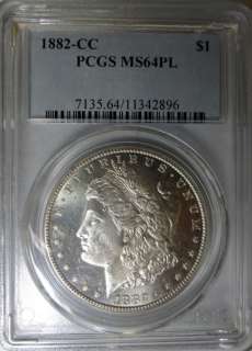 1882 CC MORGAN DOLLAR PCGS MS64 PL  